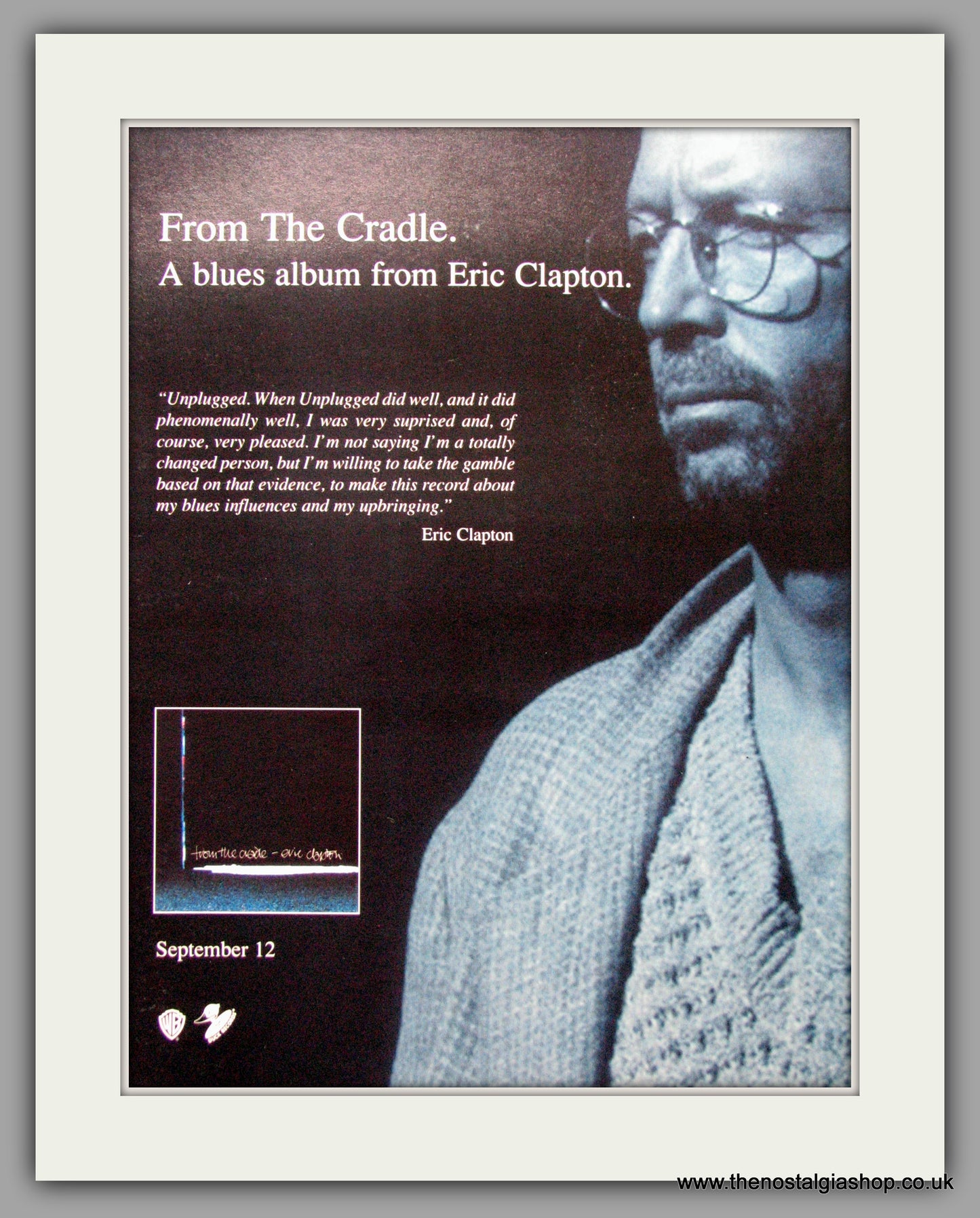 Eric Clapton. From The Cradle. Original Vintage Advert 1994 (ref AD50228)