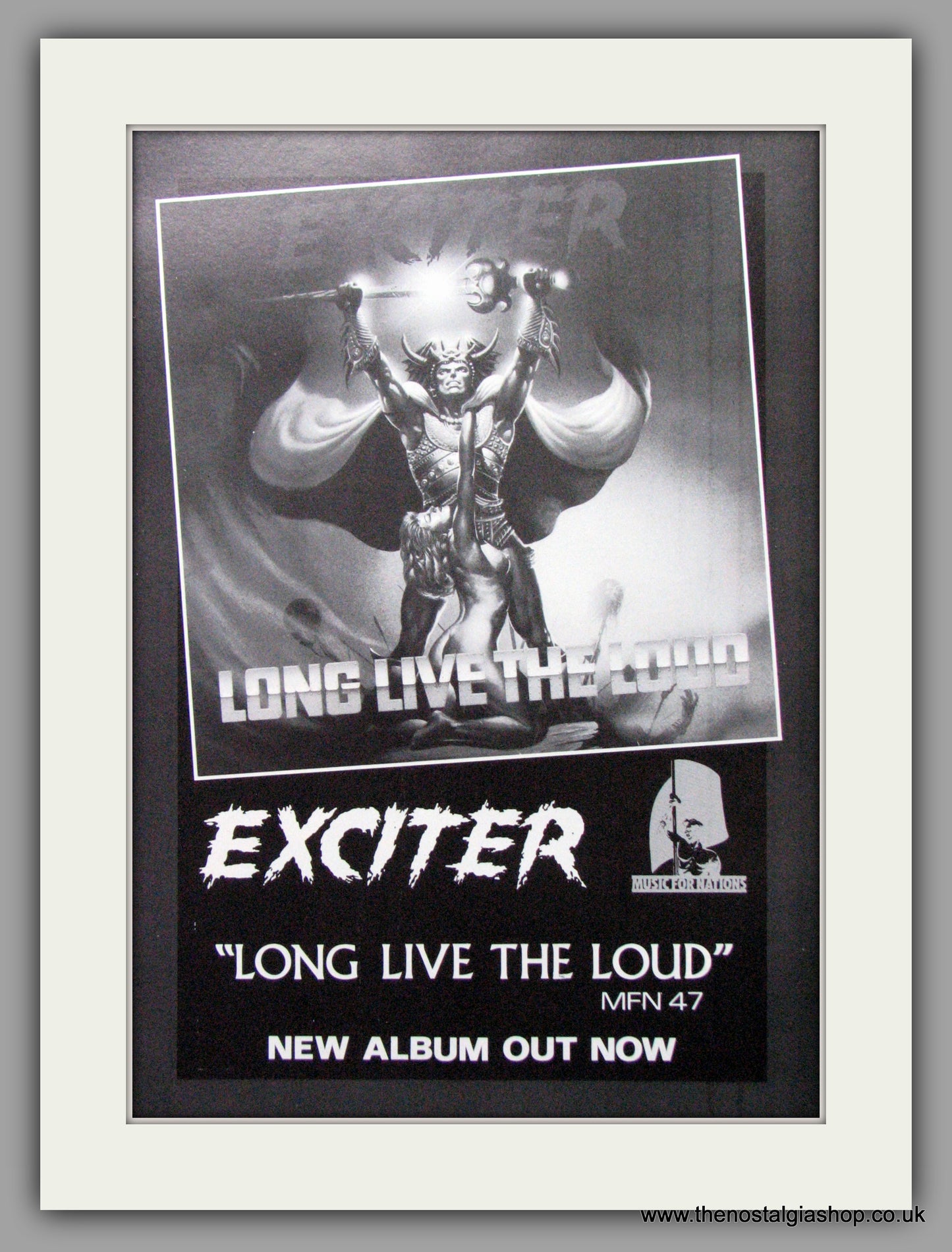 Exciter. Long Live The Loud. Original Advert 1985 (ref AD50235)