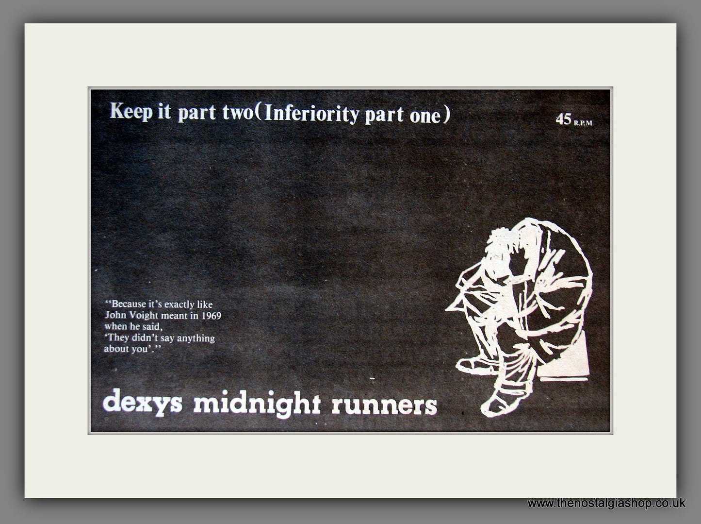 Dexys Midnight Runners. Keep It Part Two.  Vintage Advert 1980 (ref AD55649)