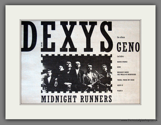 Dexys Midnight Runners. Geno.  Vintage Advert 1983 (ref AD55650)