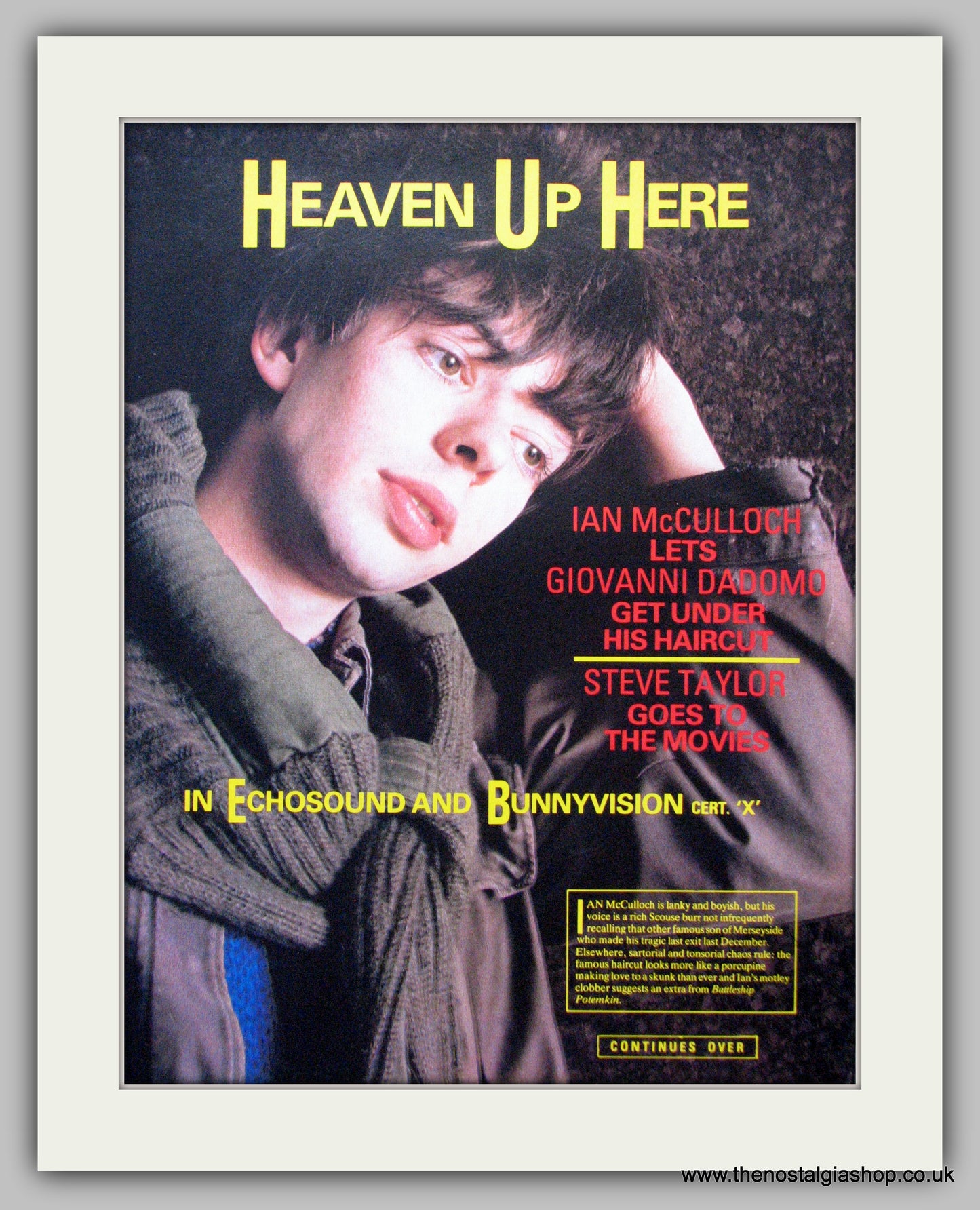 Echosound And Bunnyvision - Heaven Up Here. Original Advert 1981 (ref AD50258)