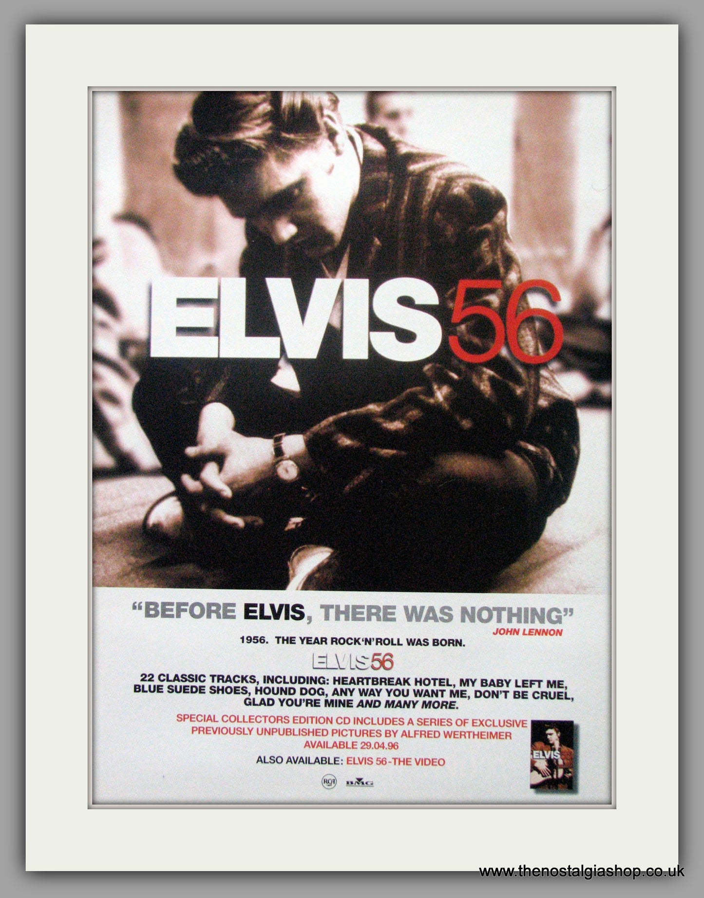 Elvis 56. Original Advert 1996 (ref AD50275)