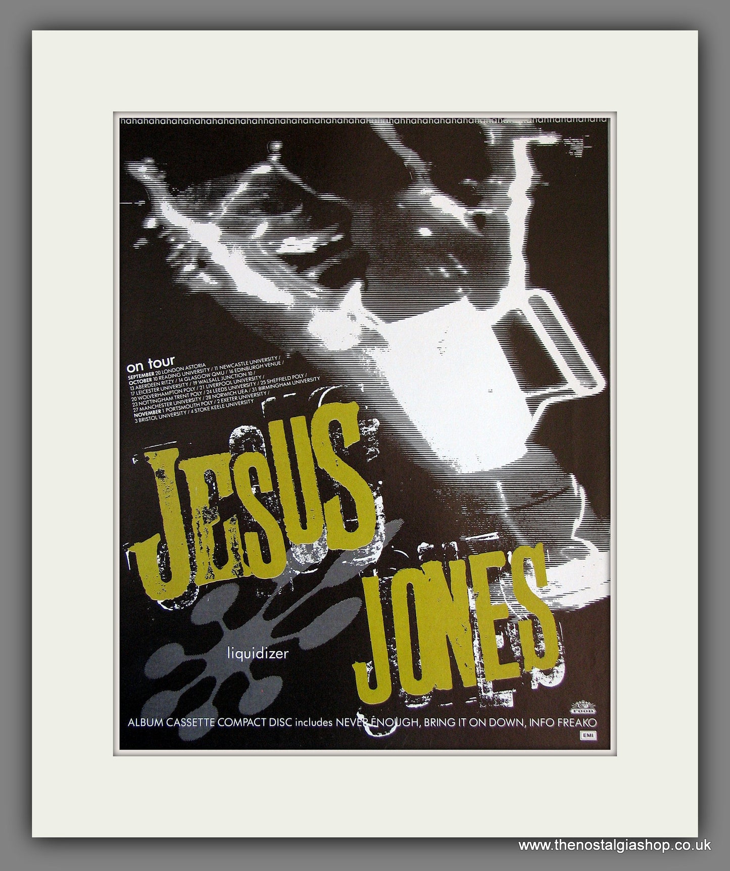 Jesus Jones. Liquidizer. Vintage Advert 1989 (ref AD55676)