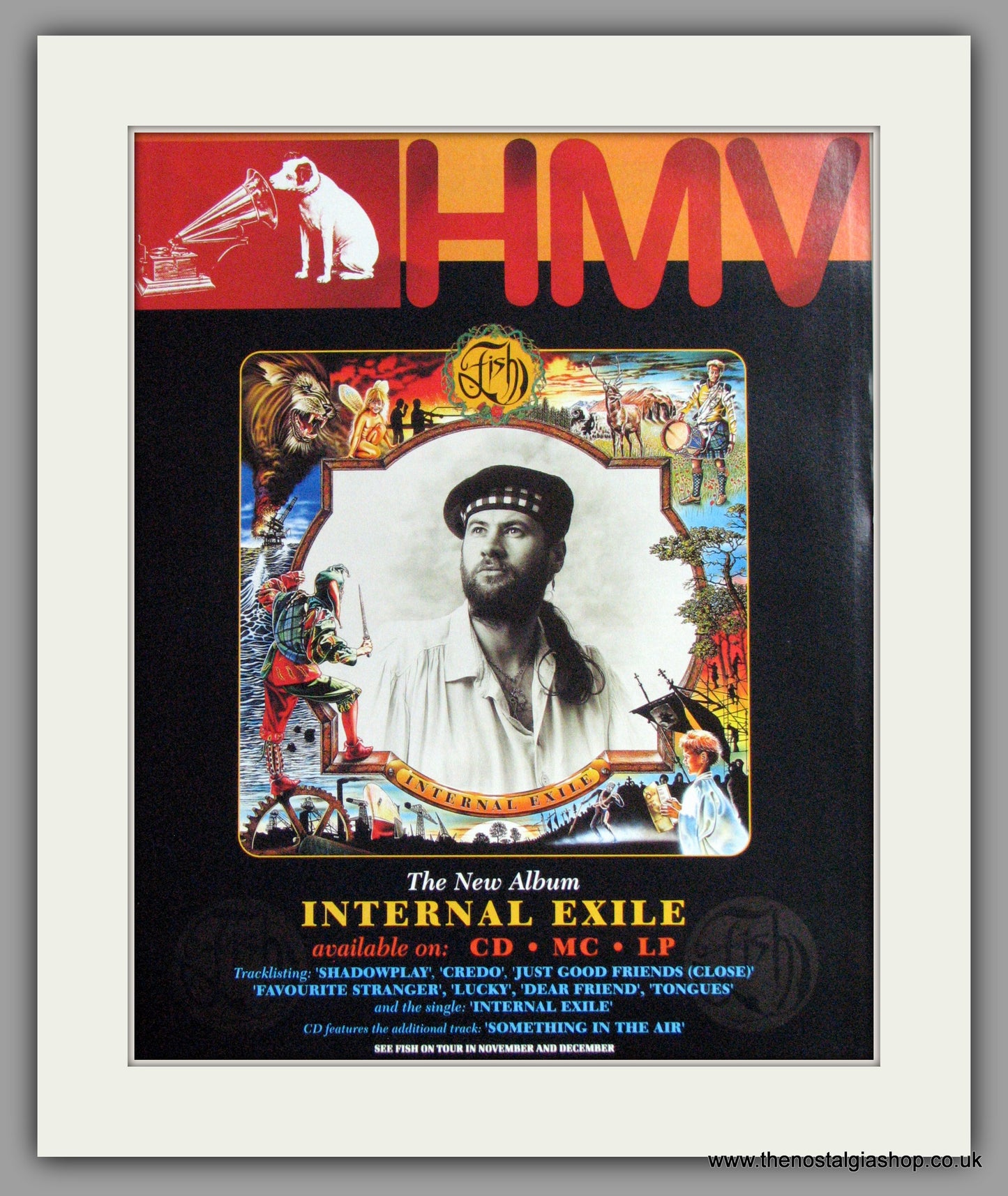 Fish - Internal Exile HMV. Original Advert 1991 (ref AD50284)