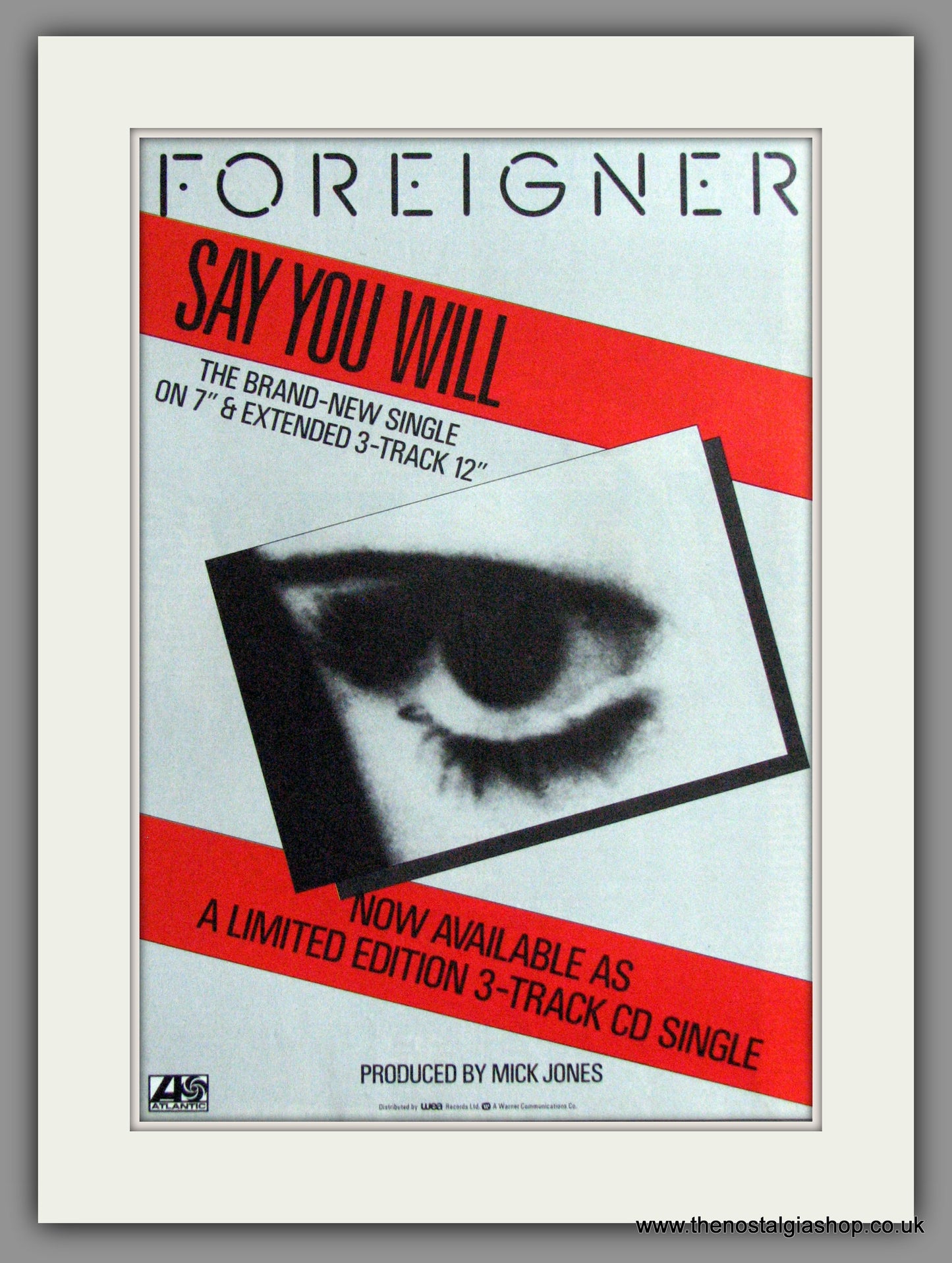 Foreigner - Say You Will. Original Advert 1987 (ref AD50290)