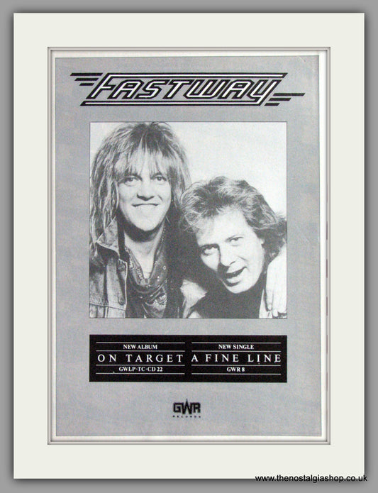 Fastway - On Target & A Fine Line. Original Advert 1988 (ref AD50295)