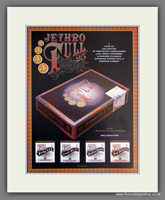 Jethro Tull. 25th Anniversary. Vintage Advert 1993 (ref AD55690)