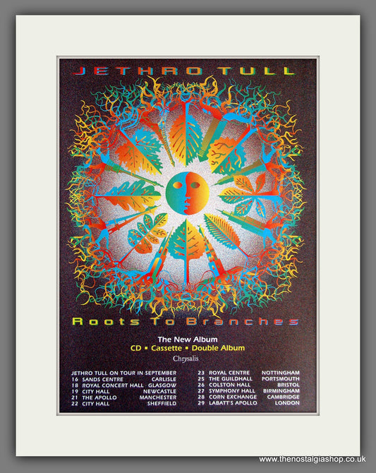 Jethro Tull. Roots To Branches. UK Tour. Vintage Advert 1995 (ref AD55691)