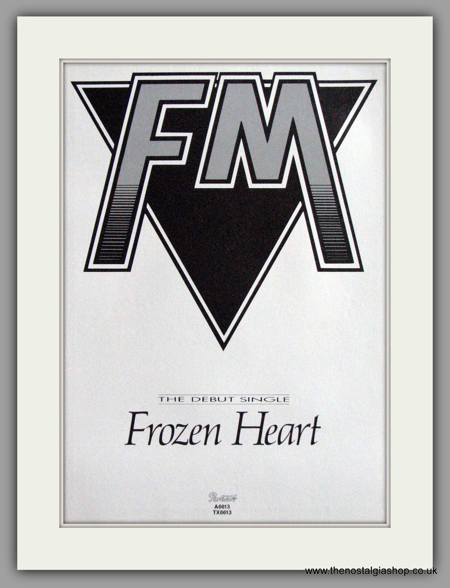 FM - Frozen Heart. The Debut Single. Original Advert 1985 (ref AD50306)