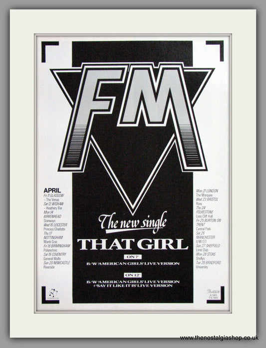 FM - That Girl.  Original Advert 1986 (ref AD50309)