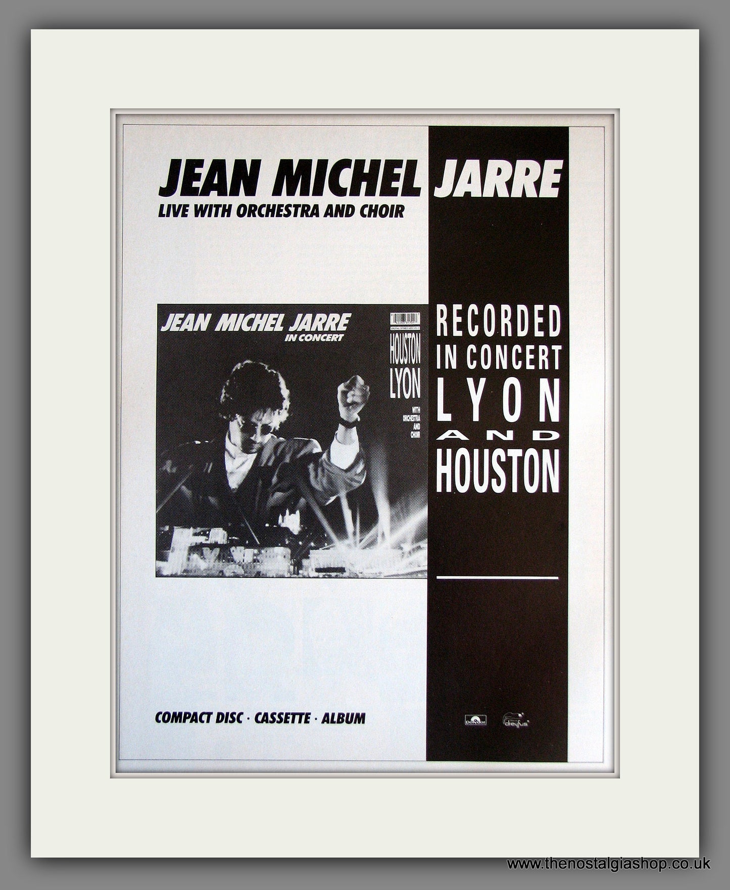 Jean Michel Jarre In Concert. Vintage Advert 1987 (ref AD55705)