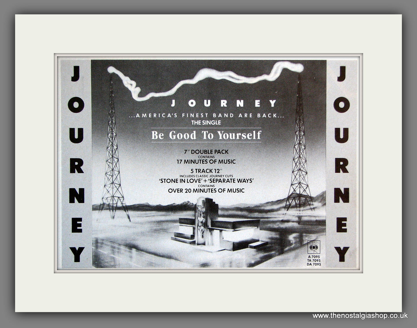 Journey Be Good To Yourself. Vintage Advert 1986 (ref AD55712)