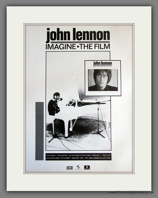 John Lennon Imagine The Film. Vintage Advert 1988 (ref AD55714)