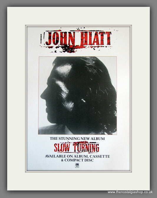 John Hiatt Slow Turning. Vintage Advert 1988 (ref AD55718)