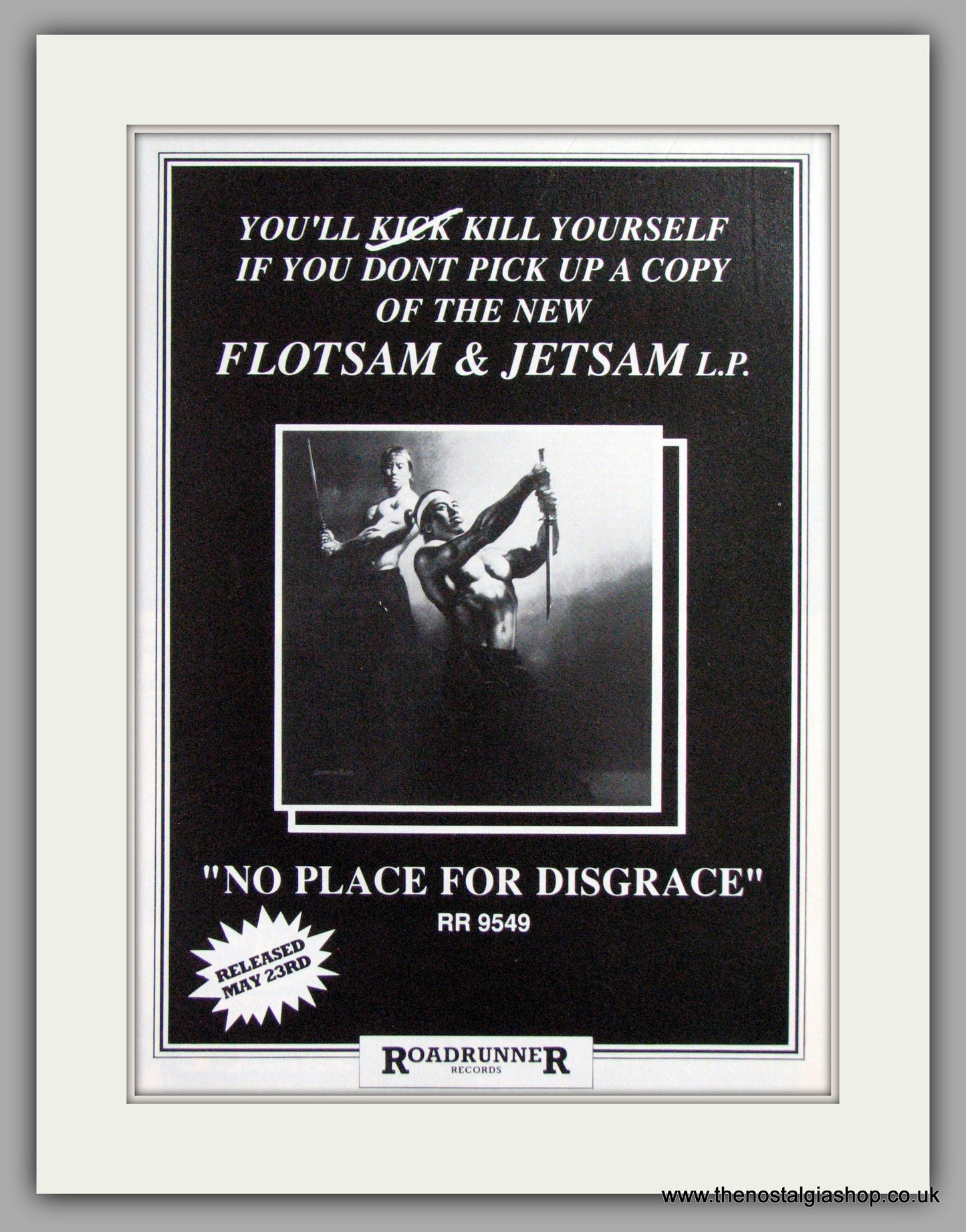 Flotsam & Jetsam - No Place For Disgrace.  Vintage Advert 1988 (ref AD50381)