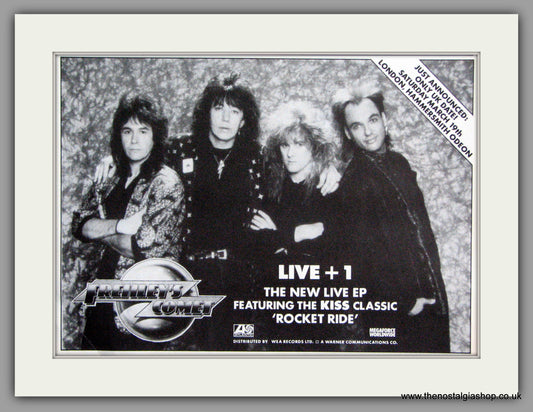 Frehley's Comet - Live+1.  Vintage Advert 1988 (ref AD50389)