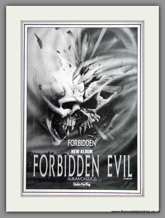 Forbidden.  Forbidden Evil.  Vintage Advert 1988 (ref AD50392)