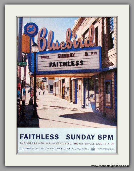 Faithless- Sunday 8pm. Vintage Advert 1998 (ref AD50422)