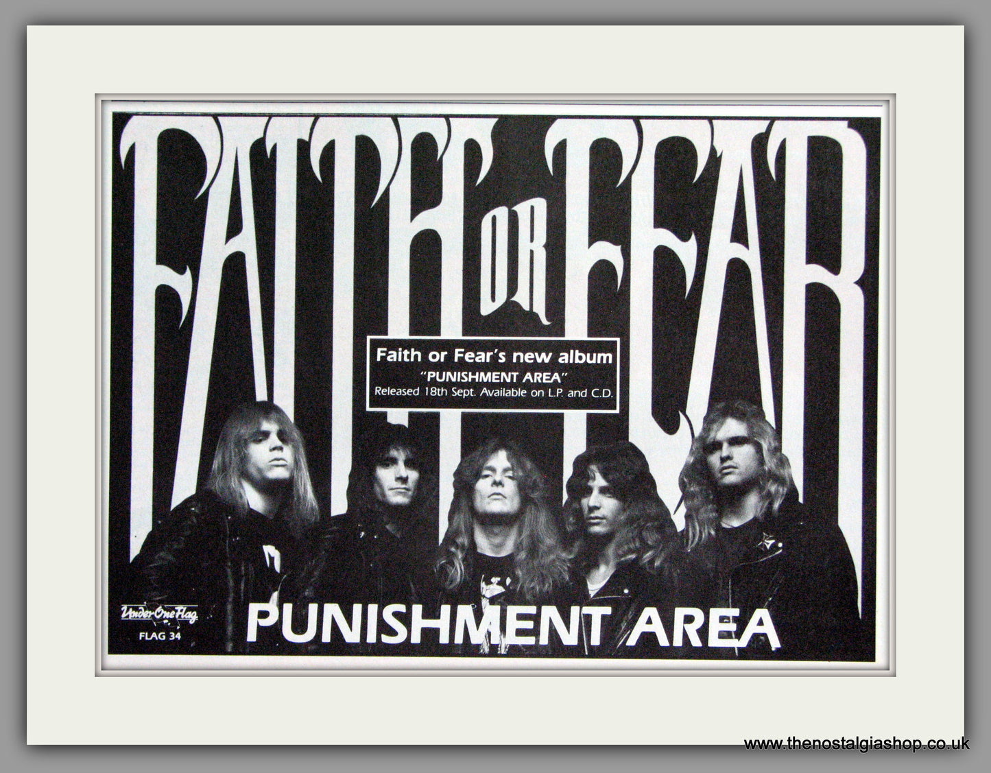 Faith Or Fear - Punishment Area. Vintage Advert 1989 (ref AD50426)