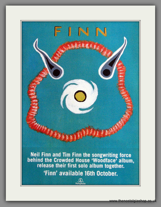 Neil Finn & Tim Finn. Vintage Advert 1998 (ref AD50428)