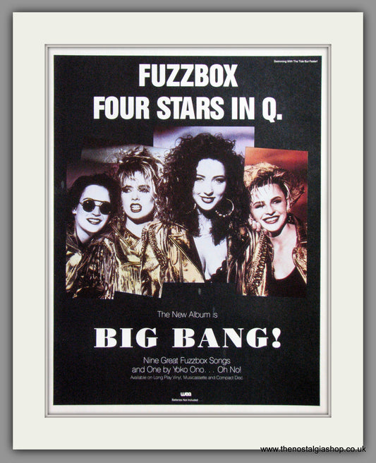 Fuzzbox Four Stars In Q - Big Bang. Vintage Advert 1989 (ref AD50451)