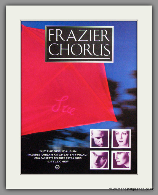 Frazier Chorus - The Debut Album Sue. Vintage Advert 1989 (ref AD50455)