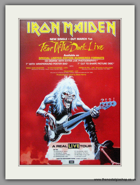 Iron Maiden. Fear of the Dark Live Tour. 1993 Original advert (ref AD50472)