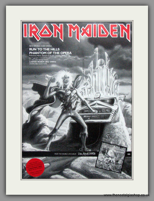 Iron Maiden. Run To The Hills. 1985 Original advert (ref AD50473)