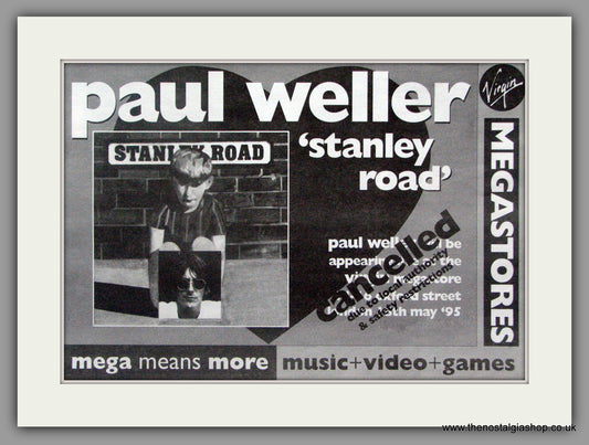 Paul Weller. Stanley Road. Original advert 1995 (ref AD50521)