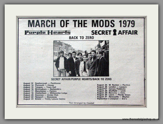 March of The Mods Tour. Vintage Advert 1979 (ref AD7479)