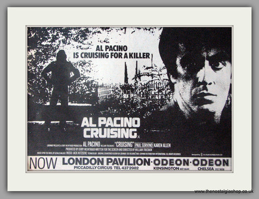 Cruising. Al Pacino. Vintage Advert 1980 (ref AD50331)