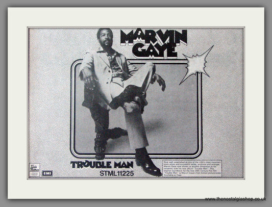 Marvin Gaye. Trouble Man. Vintage Advert 1973 (ref AD50347)