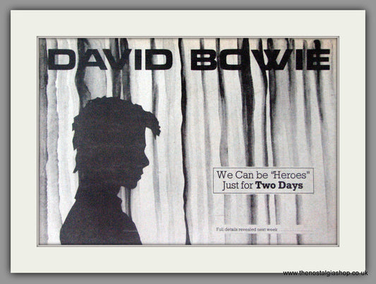 David Bowie. We Can Be Heroes.  Vintage Advert 1983 (ref AD50397)