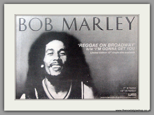 Bob Marley. Reggae on Broadway.  Vintage Advert 1981 (ref AD50399)