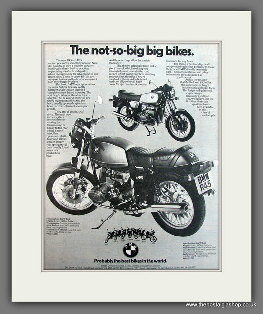BMW Motorcycles. Original Advert 1979 (ref AD13015)