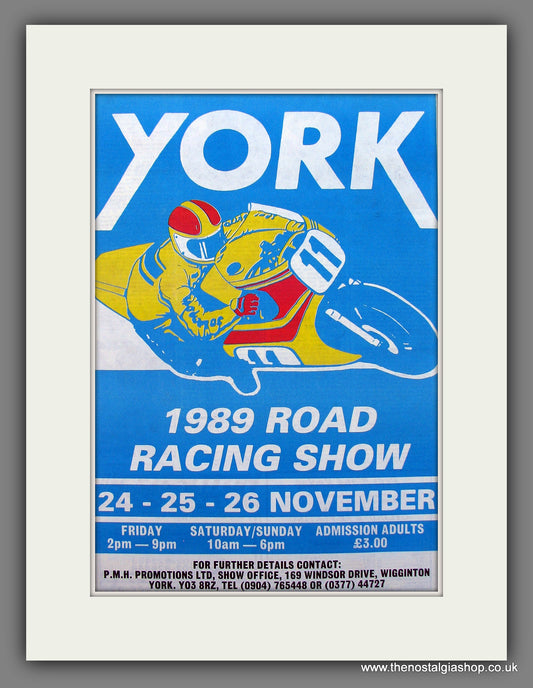 York Road Racing Show. Original Advert 1989 (ref AD12996)