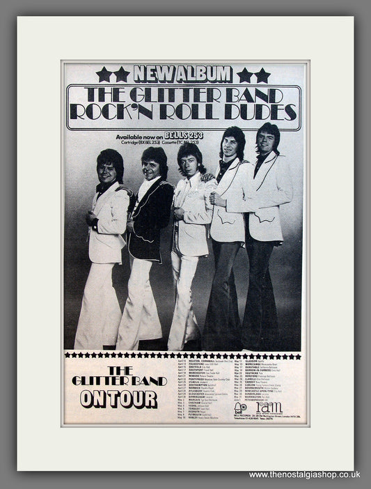 Glitter Band (The) On Tour. Original advert 1975  (ref AD13114)