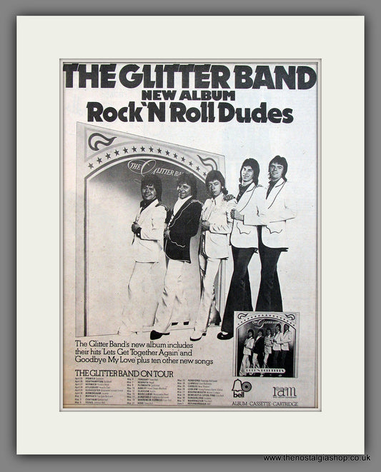 Glitter Band (The) Rock 'N Roll Dudes. Original advert 1975  (ref AD13115)