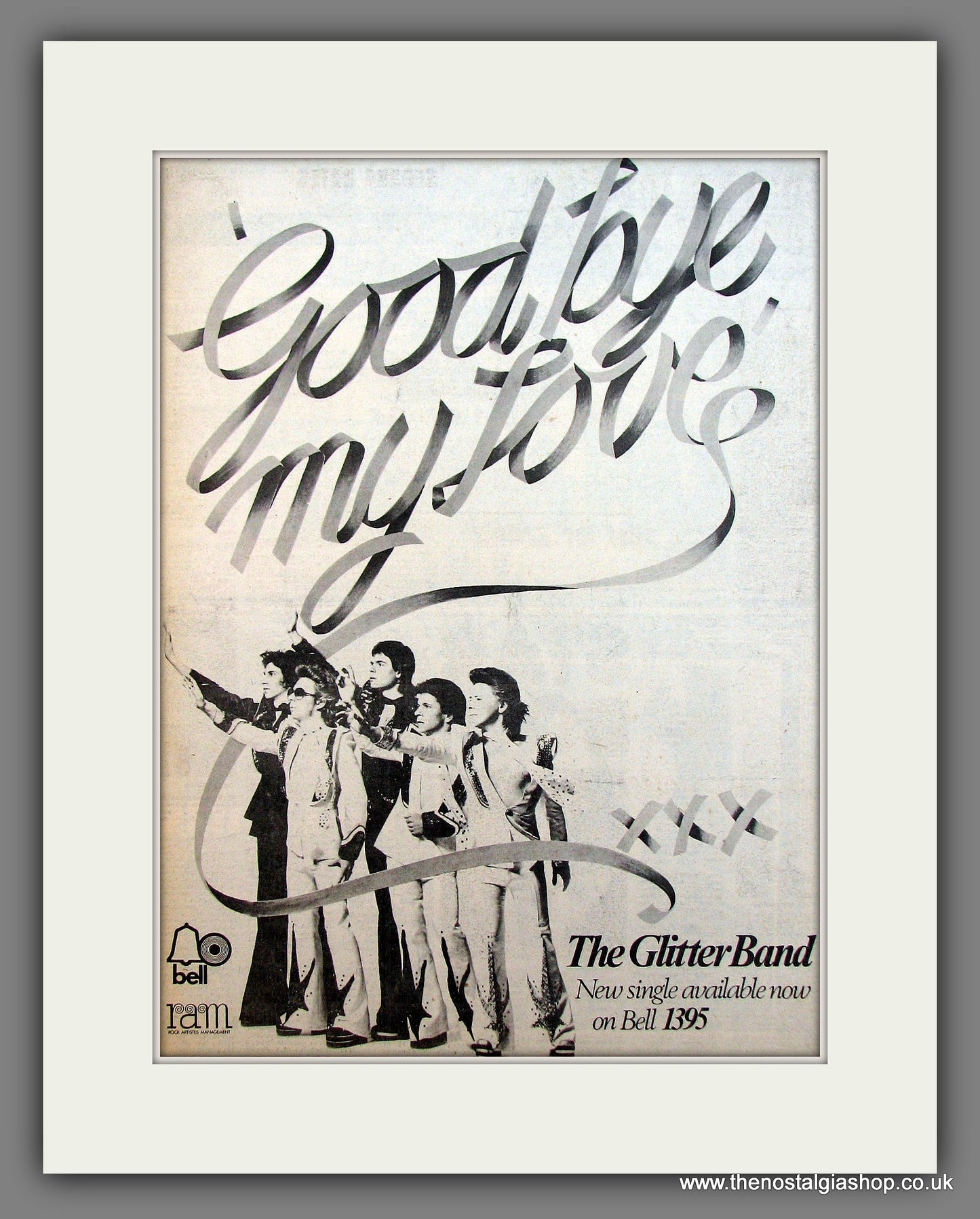 Glitter Band (The) Goodbye My Love. Original advert 1975  (ref AD13119)