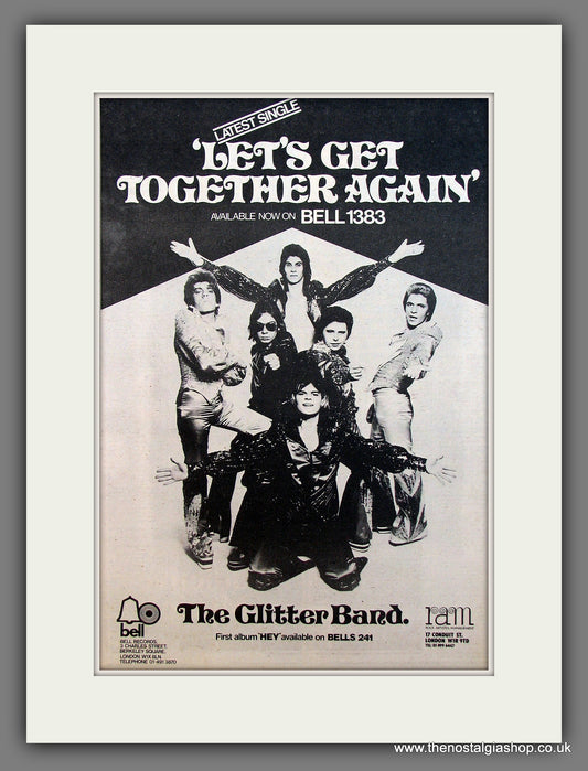 Glitter Band (The) Let's Get Together Again. Original advert 1974  (ref AD13122)