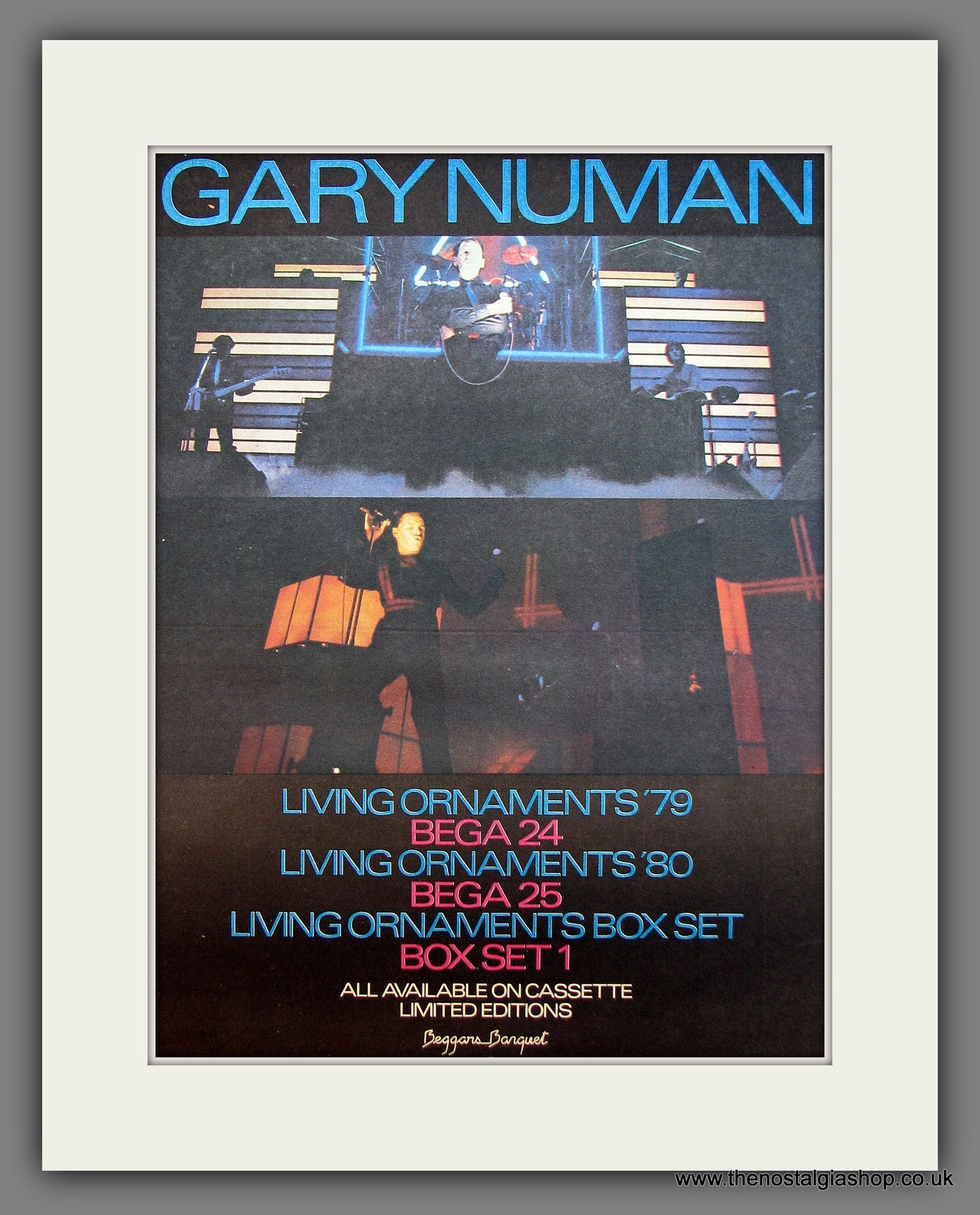 Gary Numan Living Ornaments. Original advert 1981  (ref AD13124)