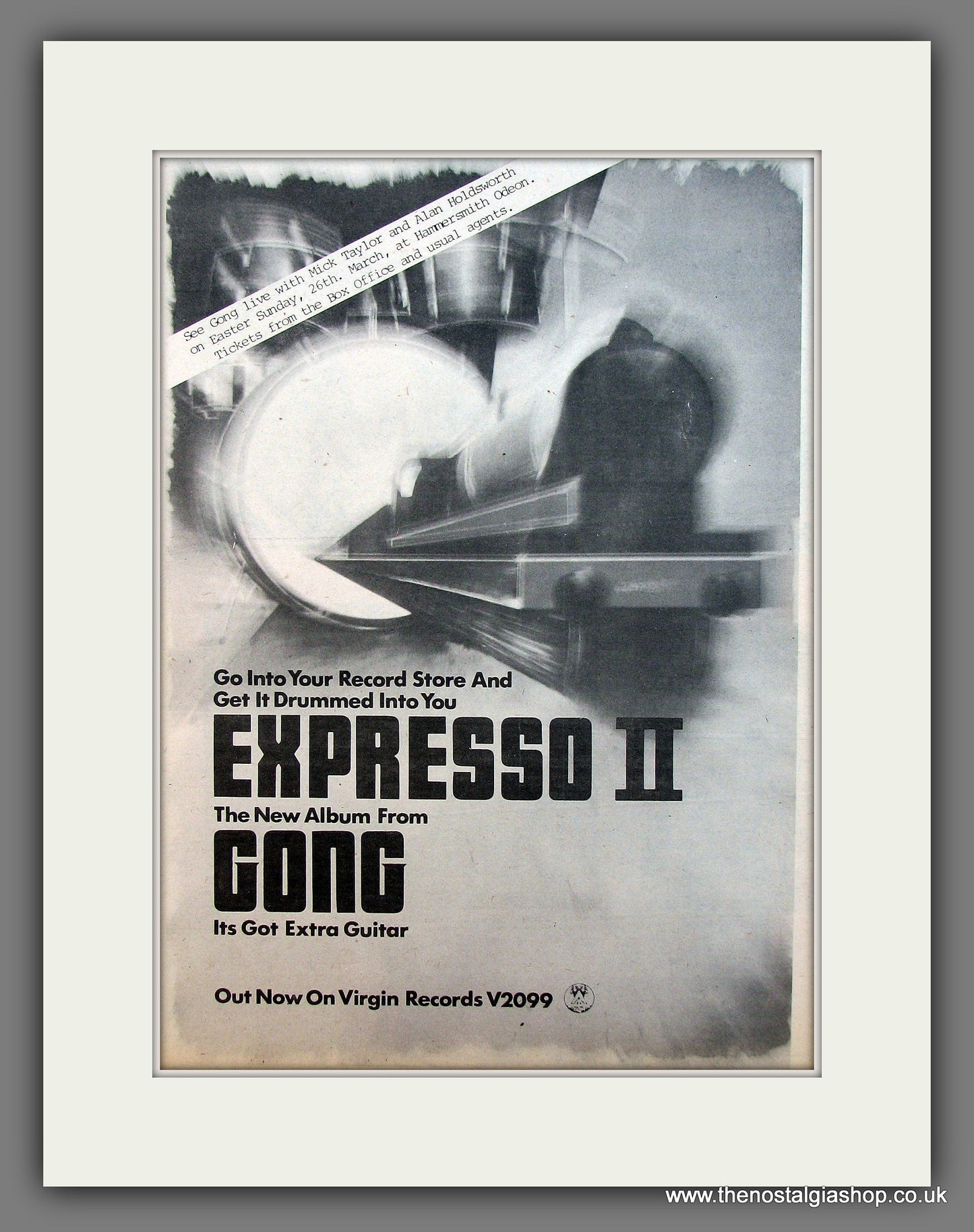 Gong Expresso II. Original advert 1978  (ref AD13127)