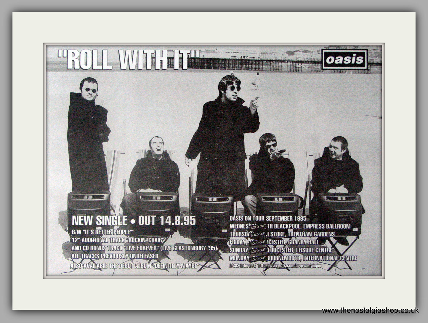 Oasis. Roll With It.  1995 Original Advert (ref AD7964)