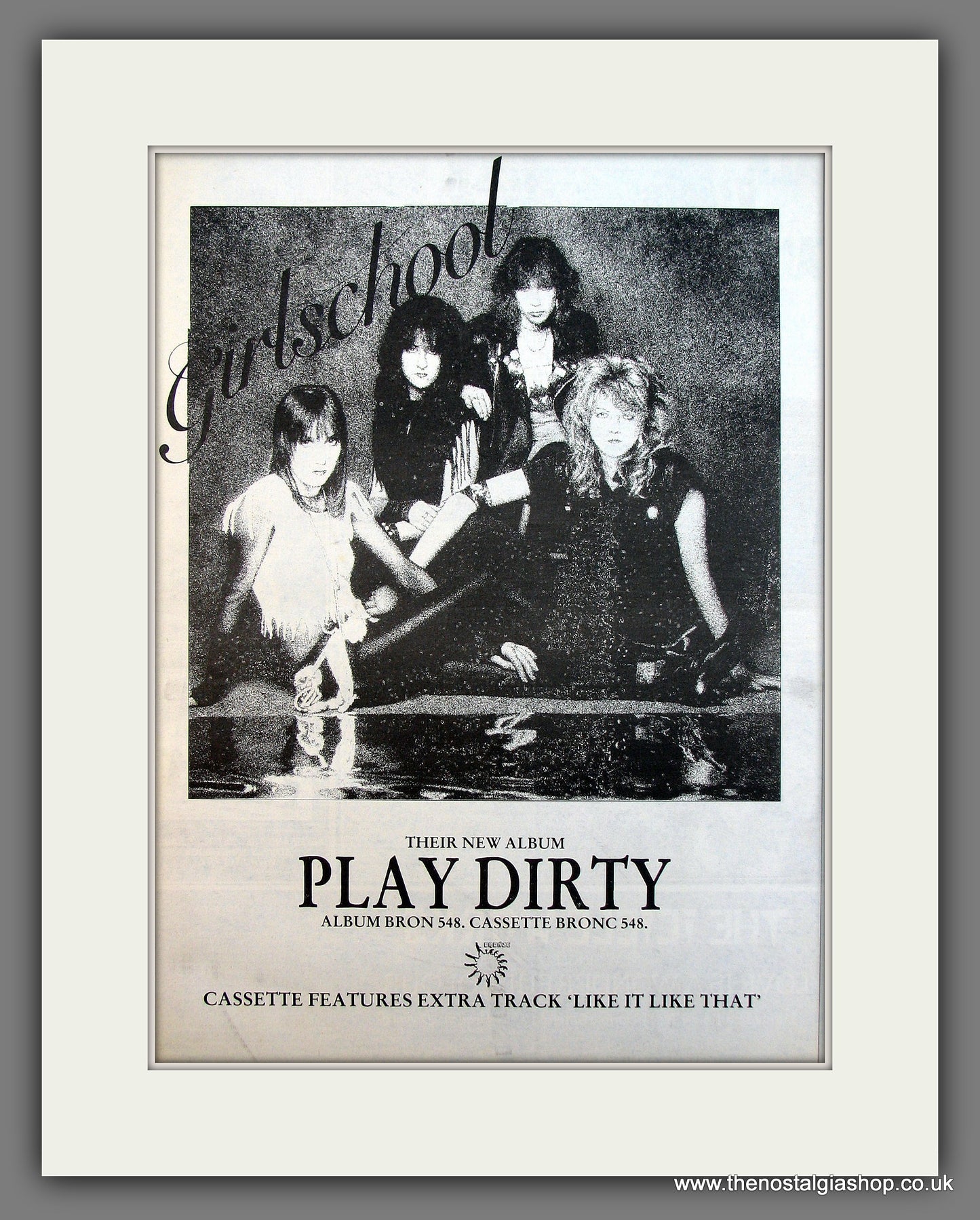 Girlschool Play Dirty. Original advert 1983  (ref AD13148)