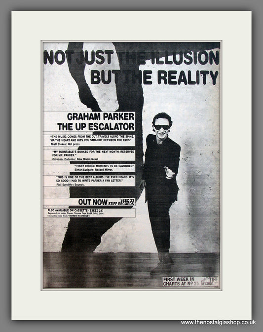 Graham Parker The Up Escalator. Original Vintage Advert 1980 (ref AD13210)