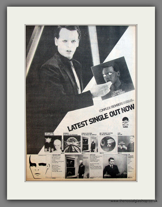 Gary Numan Complex. Original Vintage Advert 1979 (ref AD13215)