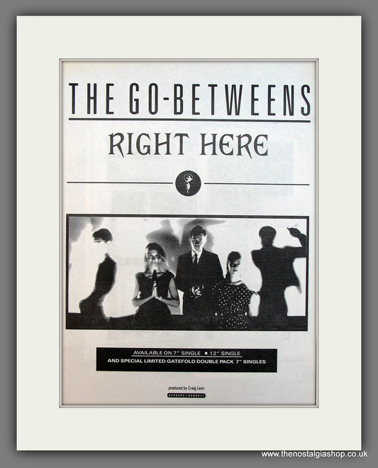 Go Betweens (The) Right Here. Original Vintage Advert 1987 (ref AD13217)