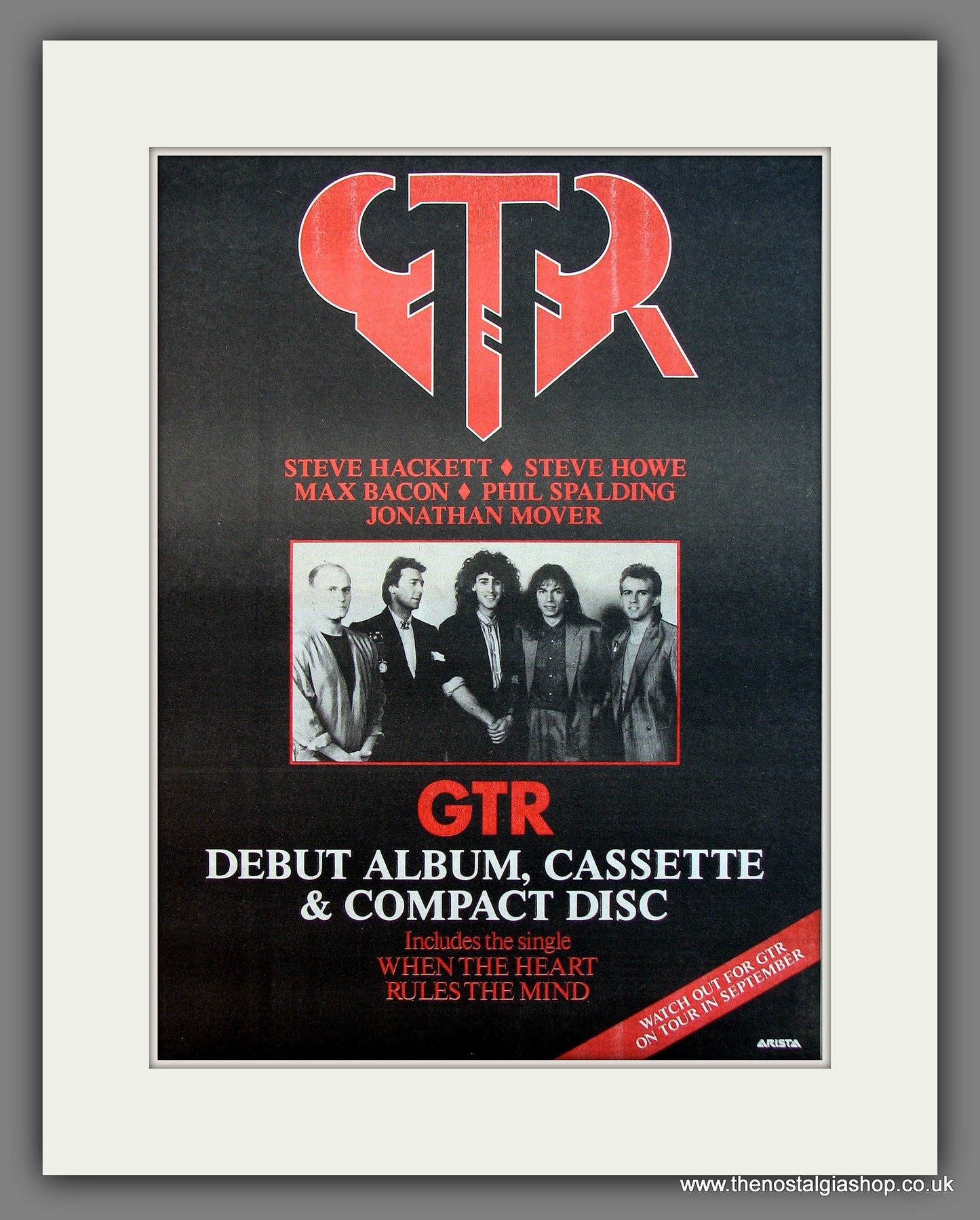 GTR Debut Album. Original Vintage Advert 1986 (ref AD13208)