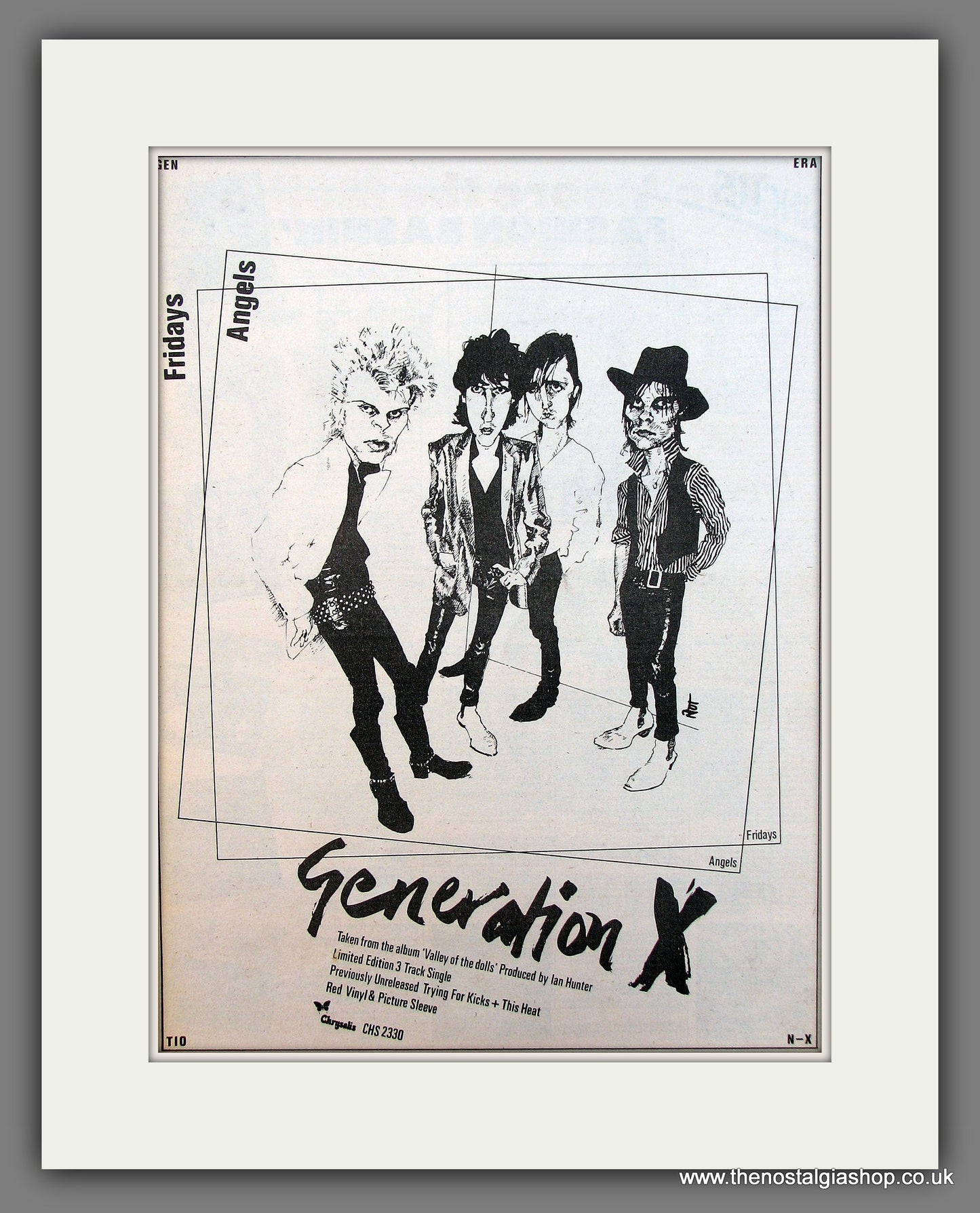 Generation X. Fridays Angels. Original Vintage Advert 1979 (ref AD13209)