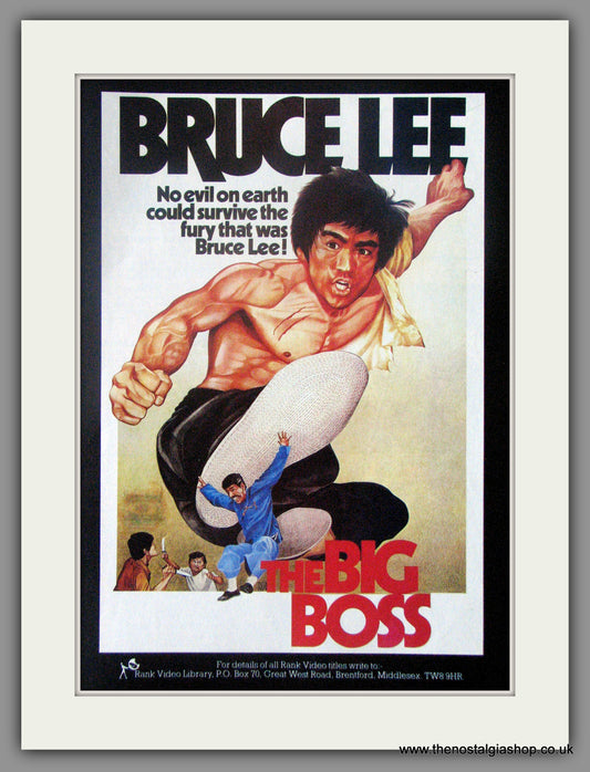 Big Boss (The) Bruce Lee. Reproduction Advert 1982 (ref AD50550)